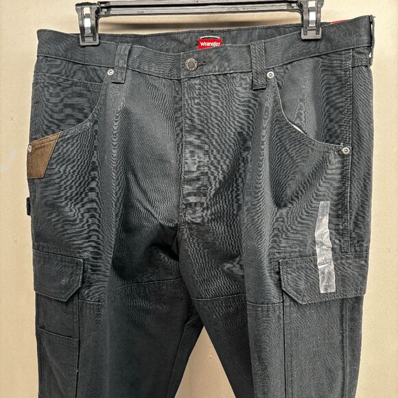 NEW Wrangler Ranger Workwear Size 38x30 Relaxed Fit Mens Pants Black Cotton - Picture 8 of 10